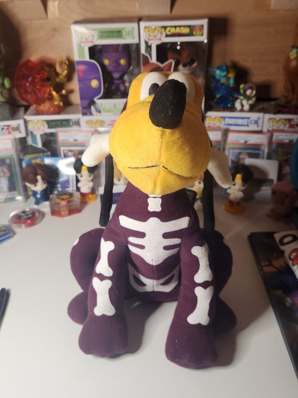 🦴 RARE SEGA Disney Skeleton Pluto Halloween Plush 🦴